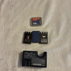 canon battery charger CB-2LS, 3 batteries, And One Sim Card Working